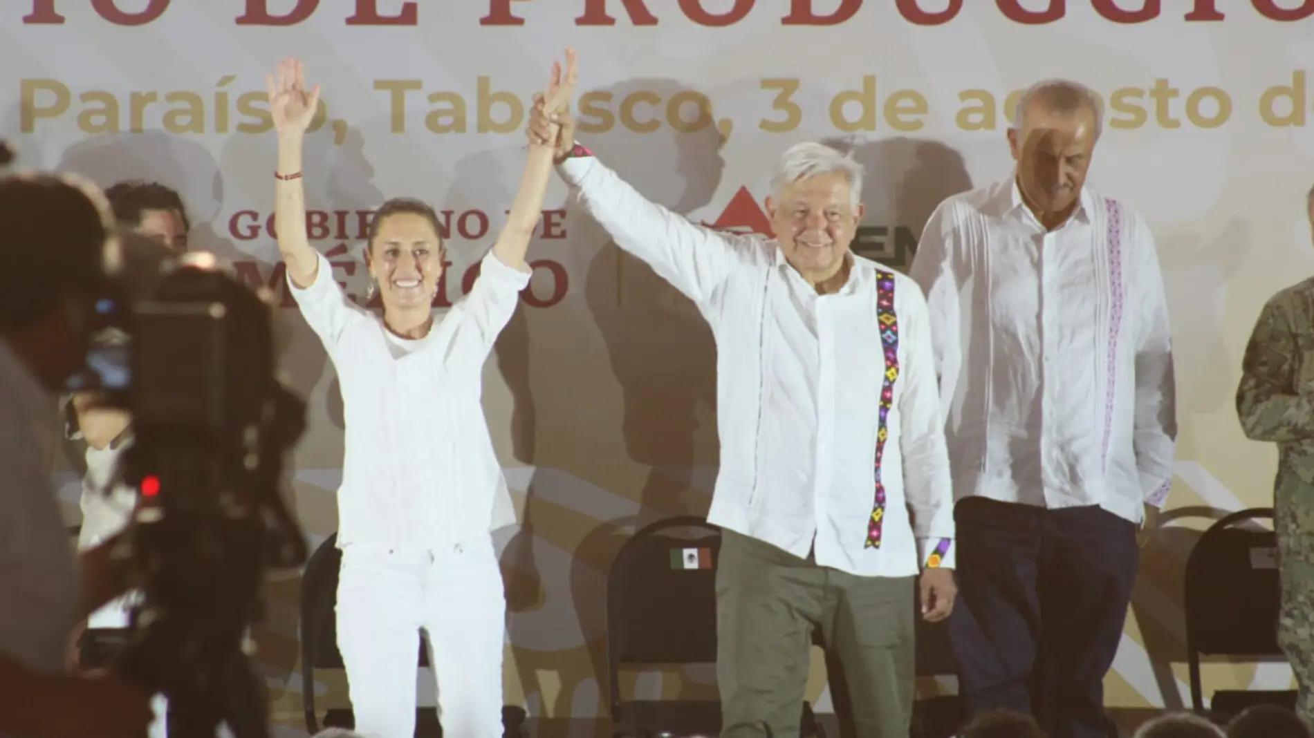 Claudia Sheinbaum y Andrés Manuel López Obrador